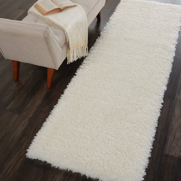Nourison Ultra Plush Shag Area RUG: 9' x 12' Ivory
