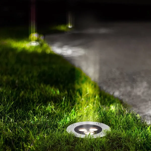 VONN Lighting VOI19018SS 12V LED Outdoor Ground Light in Stainless Steel - Contemporary & Modern, Bellacor