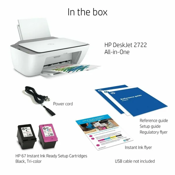 HP Deskjet 2722 All-in-One Wireless Color Inkjet Printer