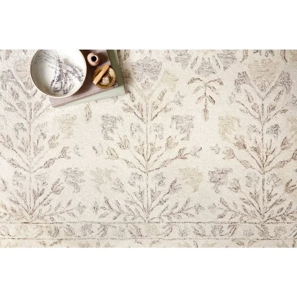 Loloi Norabel NOR-02 Ivory Grey Rug - 2 ft 3 in x 3 ft 9 in