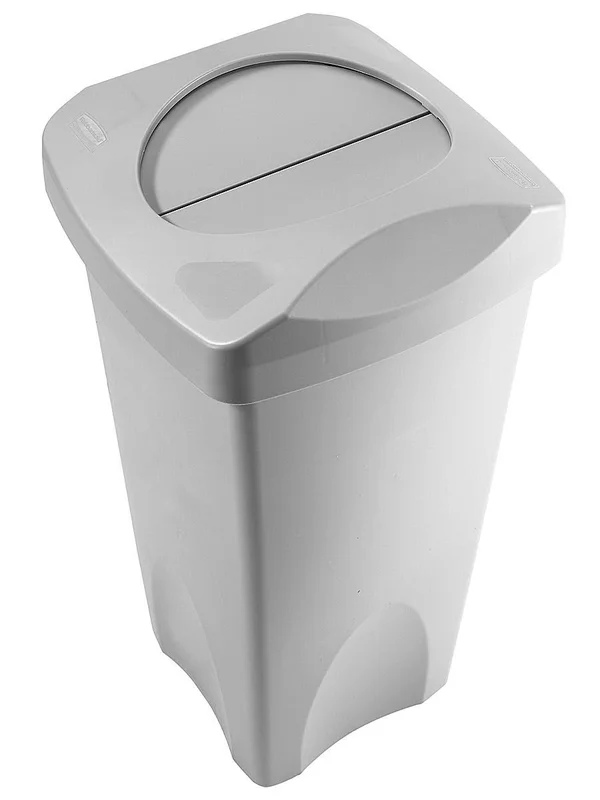 Rubbermaid Commercial Untouchable Square Container, 23gal, Gray