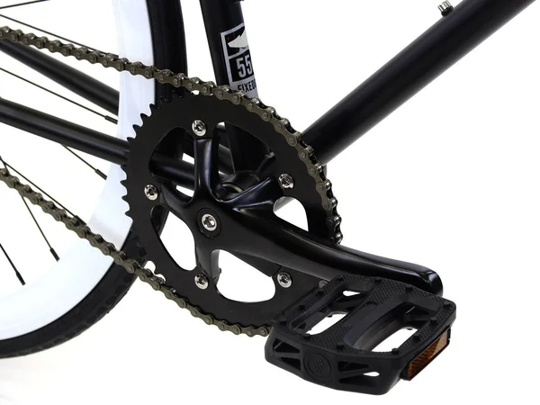 Golden Cycles Domino Fixie Single Speed City Bike Bicycle - GC-DMN 52 cm, Matte Black/White