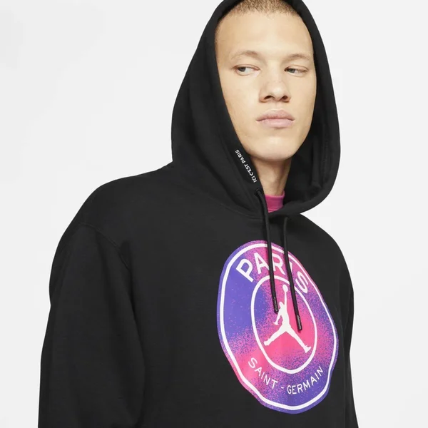 Jordan Psg Fleece Hoodie - Mens Black/Purple Size XXL