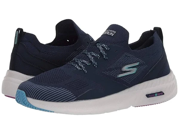 Skechers GOrun Hyper Burst Navy/Aqua 5.5