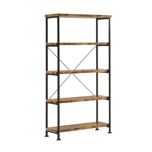 Bowery Hill 4 Shelf Bookcase in Antique Nutmeg