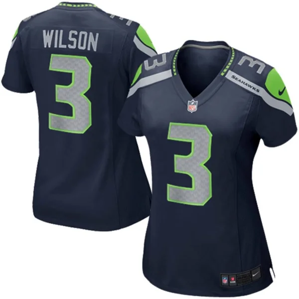 Nike Russell Wilson Seattle Seahawks Girls Youth College Navy Replica Game Jersey Size: Small