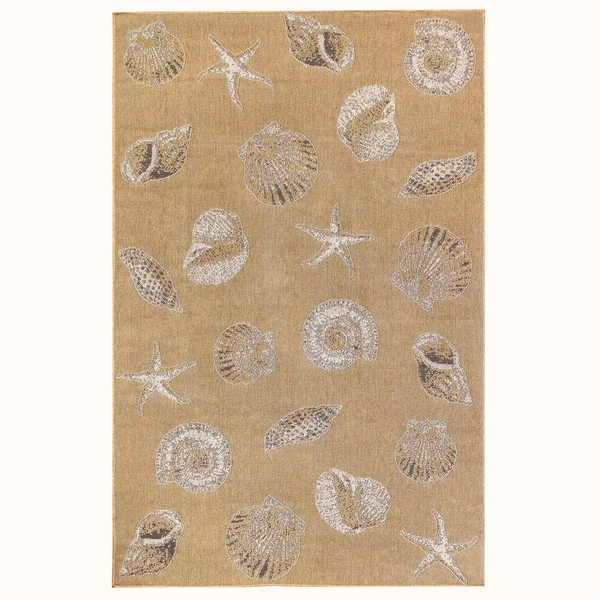 Liora Manne Carmel Shells Indoor/Outdoor Rug Aqua 23x22X7&6x22