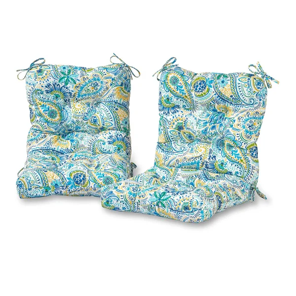 Set of 2 Outdoor Seat/Back Chair Cushion Baltic Greendale Home Fashions - 42 x 21 x 4 inches