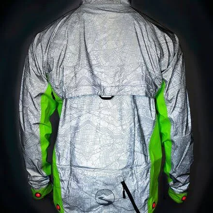 Showers Pass Hi Vis Torch Jacket - Men's Reflective Silver/Neon Green - XXL