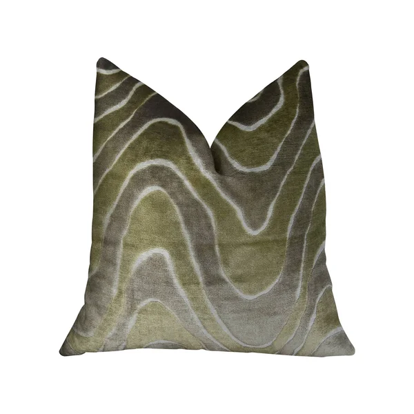 Plutus PBRAZ397-2424-DP Sensous Waves Taupe Ivory Greige Handmade Luxury Pillow 24 x 24 in.