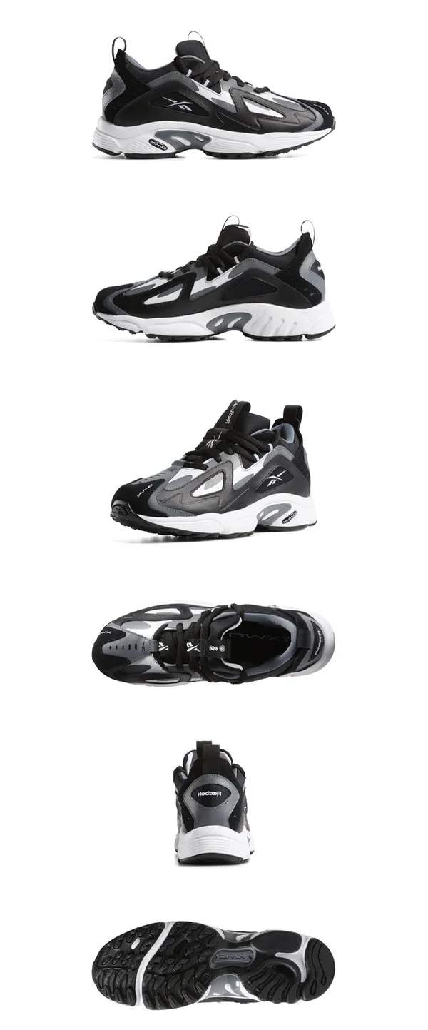 Reebok DMX Series 1200 &Alloy& Black/Alloy/White Marathon Running Shoes/Sneakers CN7121 (US Size 8)