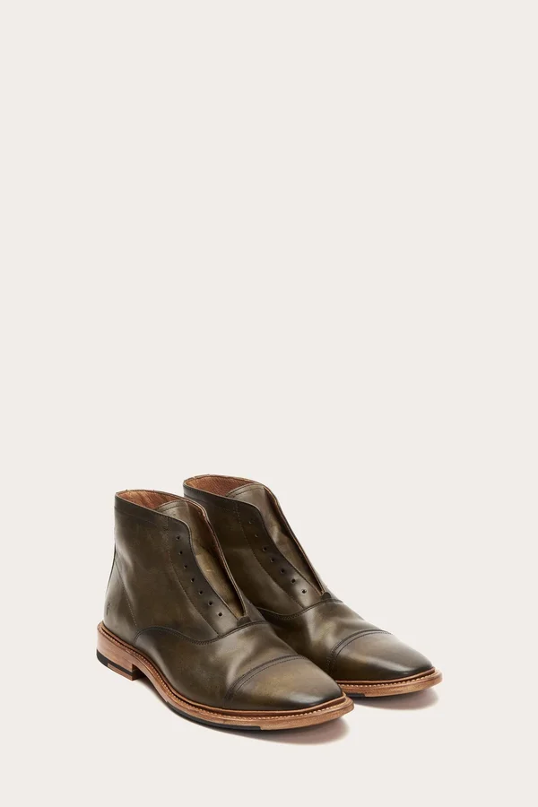 Frye Paul Lace-Up Men's Shoes Olive Antique Pull Up : 11 D