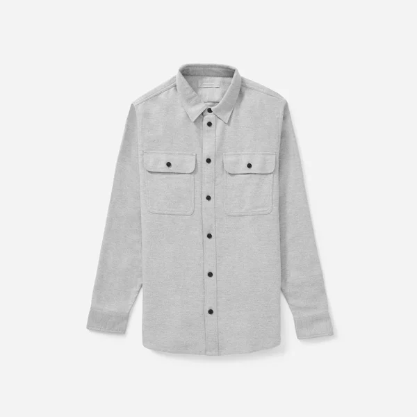 Men's Heavyweight Overshirt, Uniform Sweater by Everlane in Heather Grey, Size Large