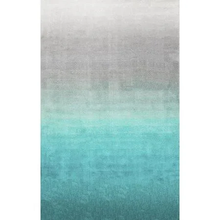 Wrought Studio Thomason Hand-Tufted Turquoise/Gray Area Rug - Size: Rectangle 10& x 14&