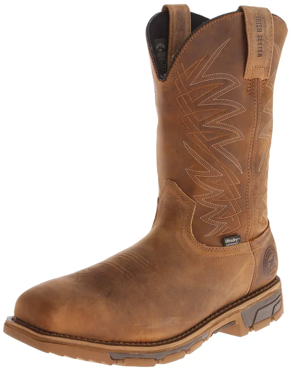 Irish Setter Marshall Pull-On Steel Toe Waterproof Boots - Men's Brown