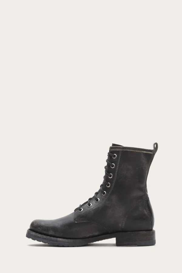 Frye Veronica Combat Women's Shoes in Black Size 11