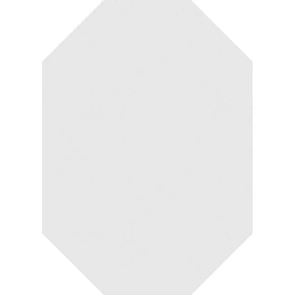 Ekena Millwork GVPOV20X3401SN 20x22W x 34x22H Vertical Elongated Octagon Surface Mount PVC Gable Vent: Non-Functional, w/ 3-1/2x