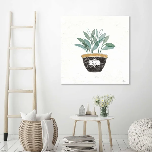 Janelle Penner Fine Herbs VII Giclee Stretched Canvas Wall Art - 24x22 x 24x22