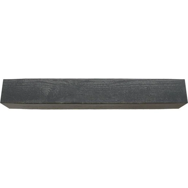 Ekena Millwork MANURS08X08X48ES 8x22H x 8x22D x 48x22W Rough Sawn Faux Wood Fireplace Mantel - Aged Ash
