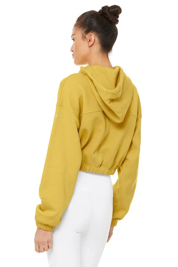 Alo Yoga Stadium Quarter Zip Hoodie Sulphur