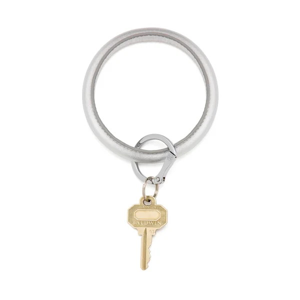 Oventure Big O Leather Key Ring - Quicksilver