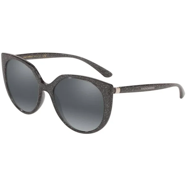 Dolce & Gabbana DG6119 Sunglasses, 54-17-140, 324188 Transparent Grey Glitter Silve