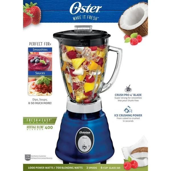 Oster Beehive Blender - Blue