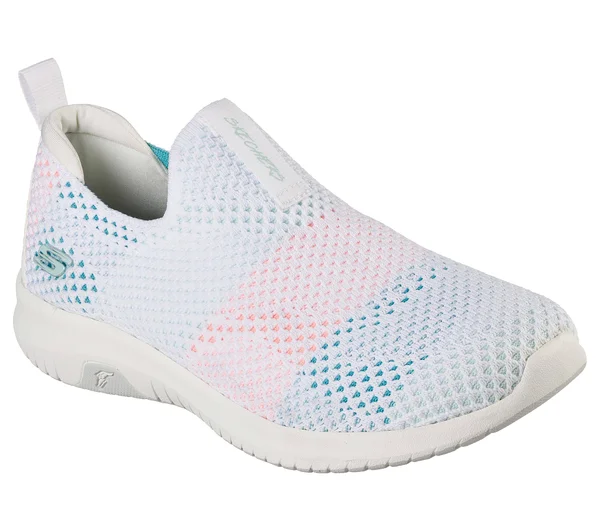 Skechers Ultra Flex Prime - Wondrous Gain White - Multi - Size 8.0
