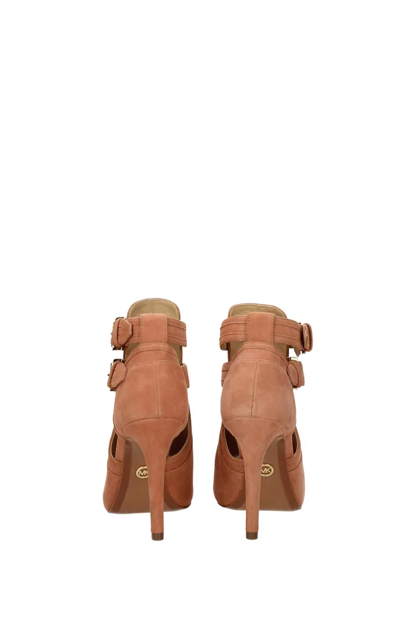Michael Michael Kors Blaze Open Toe Bootie Terra Kid Suede 7 M