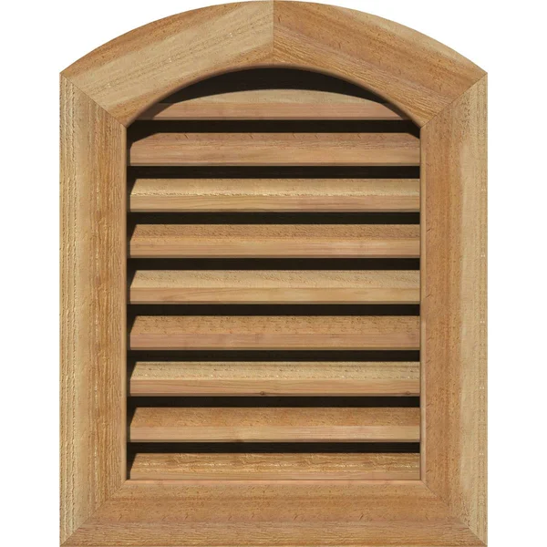 Ekena Millwork GVWAR12X2801RFUWR 12x22W x 28x22H Arch Top Gable Vent (17x22W x 33x22H Frame Size): Unfinished, Functional, Rough