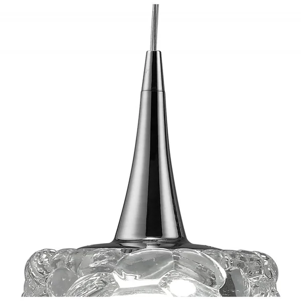Mantra O2 Pendant 3 Light E27 Line Large - Polished Chrome Hanging Pendant Lights M3931