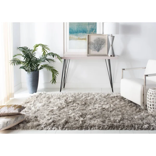 Safavieh Ocean Shag 101 Area Rug - Light Grey, 10& x 14& Rectangle
