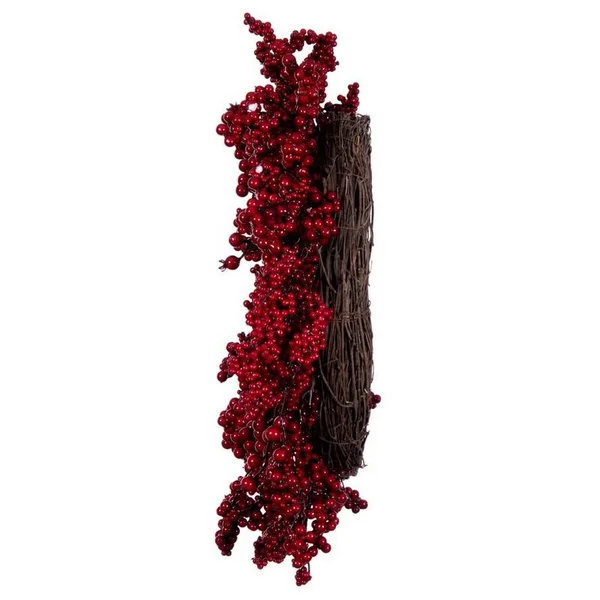Vickerman EH210122 24 in. Berry Wreath Red, 24 x 24 x 3 in