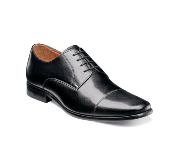 Florsheim Men's Postino Cap Toe Oxford - Size: 7, Black Smooth Leather