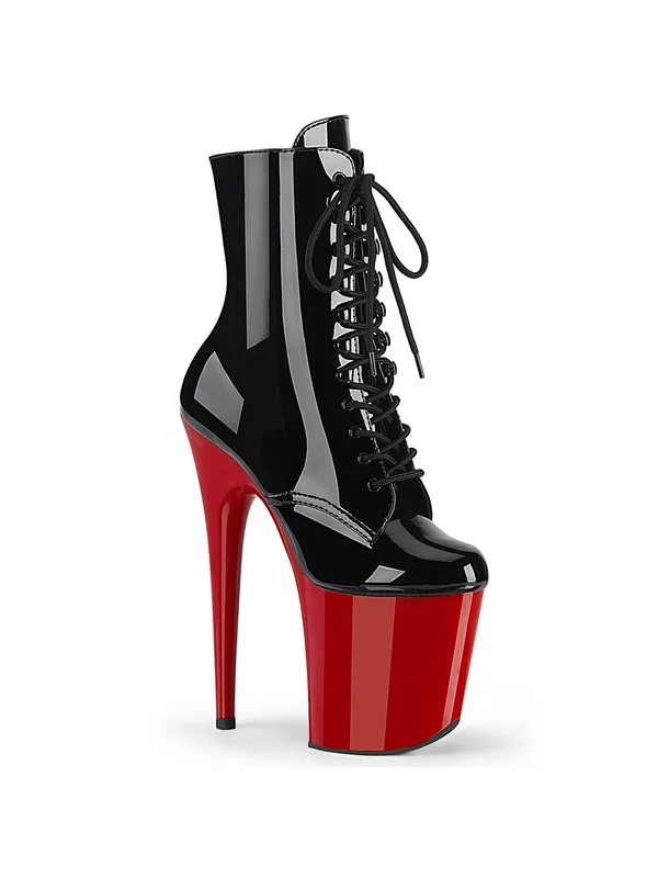 Pleaser - Womens FLAMINGO-1020 Platforms Blk Pat/Royal Blue - Size-5