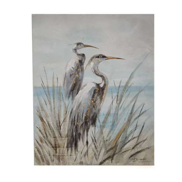 Two&s Company Shore Bird Set of 2 Hand-Painted Wall Art