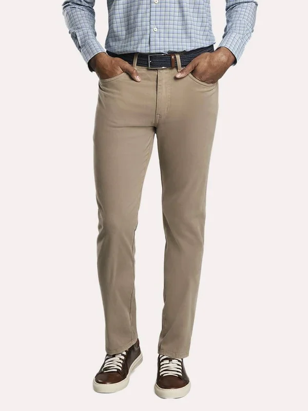 Peter Millar Ultimate Sateen Five-Pocket Pant - 32, Grain