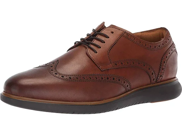 Florsheim Fuel Wingtip Oxford 8.5 Men's Cognac