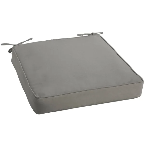 Humble and Haute Sunbrella Canvas Charcoal Indoor/ Outdoor Deep Seating Chair CUSHION - Size: 22.5 in W x 22.5 in D, Gray