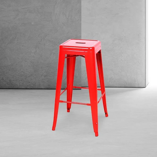 Marais A Cafe Bar Stool - Adult Unisex, Size: 17 W x 17 D x 30 H, Red