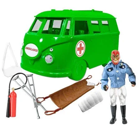 Deluxe Ambulance Playset for WWE Wrestling Action Figures: Red