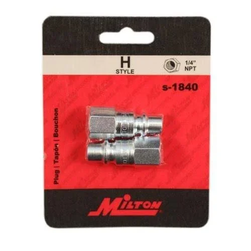 Milton 1840BK 0.25 in. FNPT H Style Plug