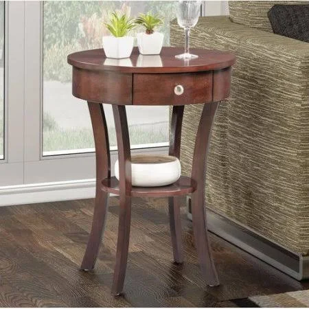 Alcott Hill Moravian Classic Accents End Table with Storage Color: Espresso