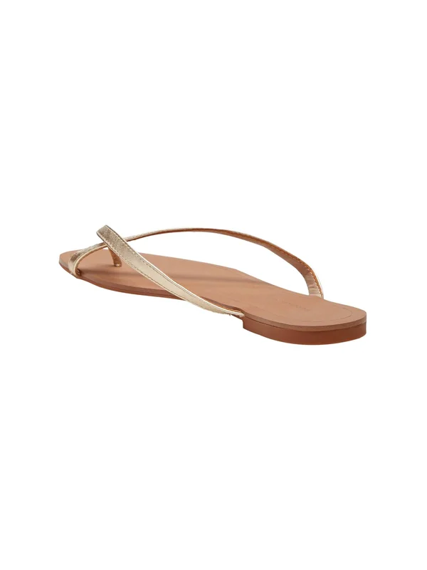 Banana Republic Women's Flip Flop Sandal Champagne Gold Leather Size 9