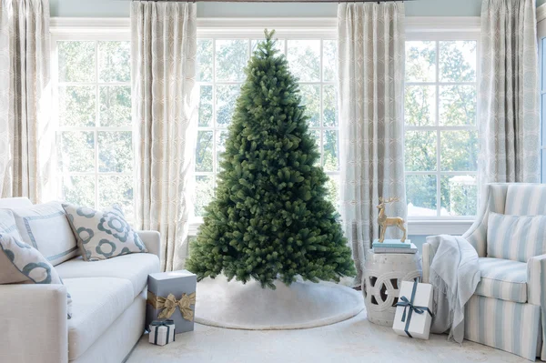 6.5& Royal Fir Quick-Shape Artificial Christmas Tree with 850 Warm White & Multi-Color LED Lights