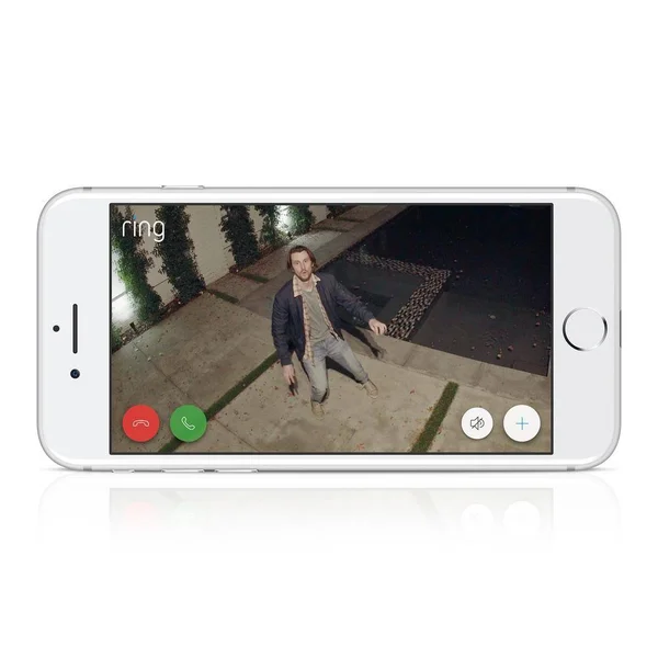 Ring Spotlight Cam Wired Outdoor Rectangle Security Camera - White (3-Pack)