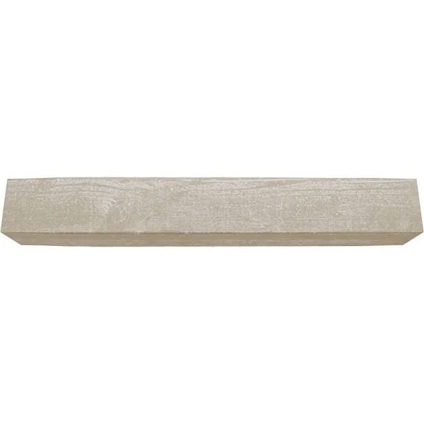 Ekena Millwork MANURS08X12X36WH 8x22H x 12x22D x 36x22W Rough Sawn Faux Wood Fireplace Mantel - White Washed