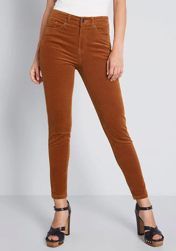 Teaching Ease Corduroy Skinny Pants in 28 - Ankle by ModCloth