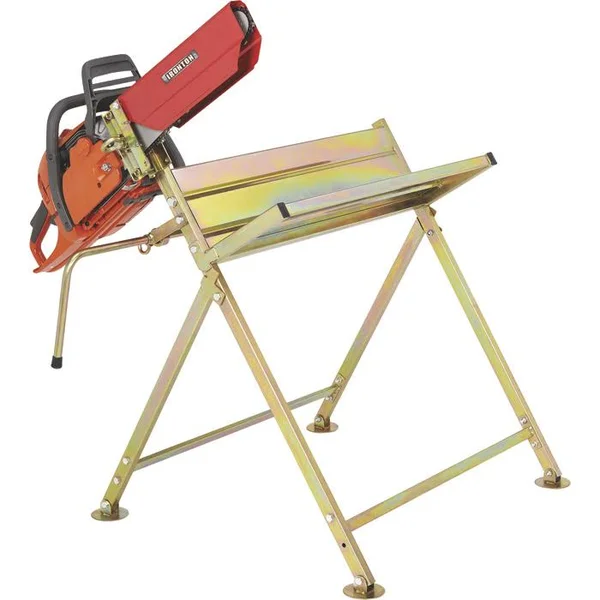 Ironton Sawhorse with Chainsaw Holder - Holds Logs to 6ft.L x 8.75inch Diameter, 220-lb. Capacity