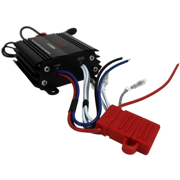 PYLE PLMRMP3B - Hydra Series 4-Channel 800-Watt Waterproof Micro Marine Class AB Amp, Black Finish